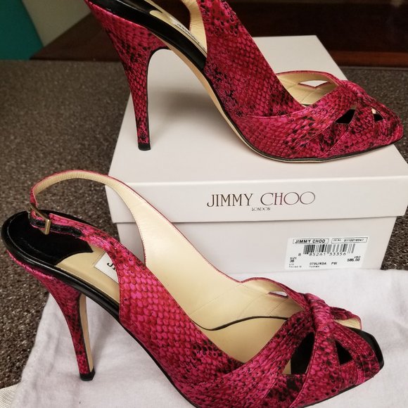 Jimmy Choo Shoes - Jimmy Choo Silk/Leather Sandal size 8